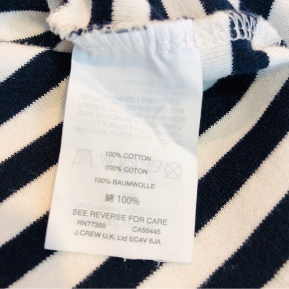 J Crew Perfect Fit Blue and White Stripe T Shirt - Picture 7 of 16